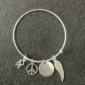 handmade bangle charm bracelet